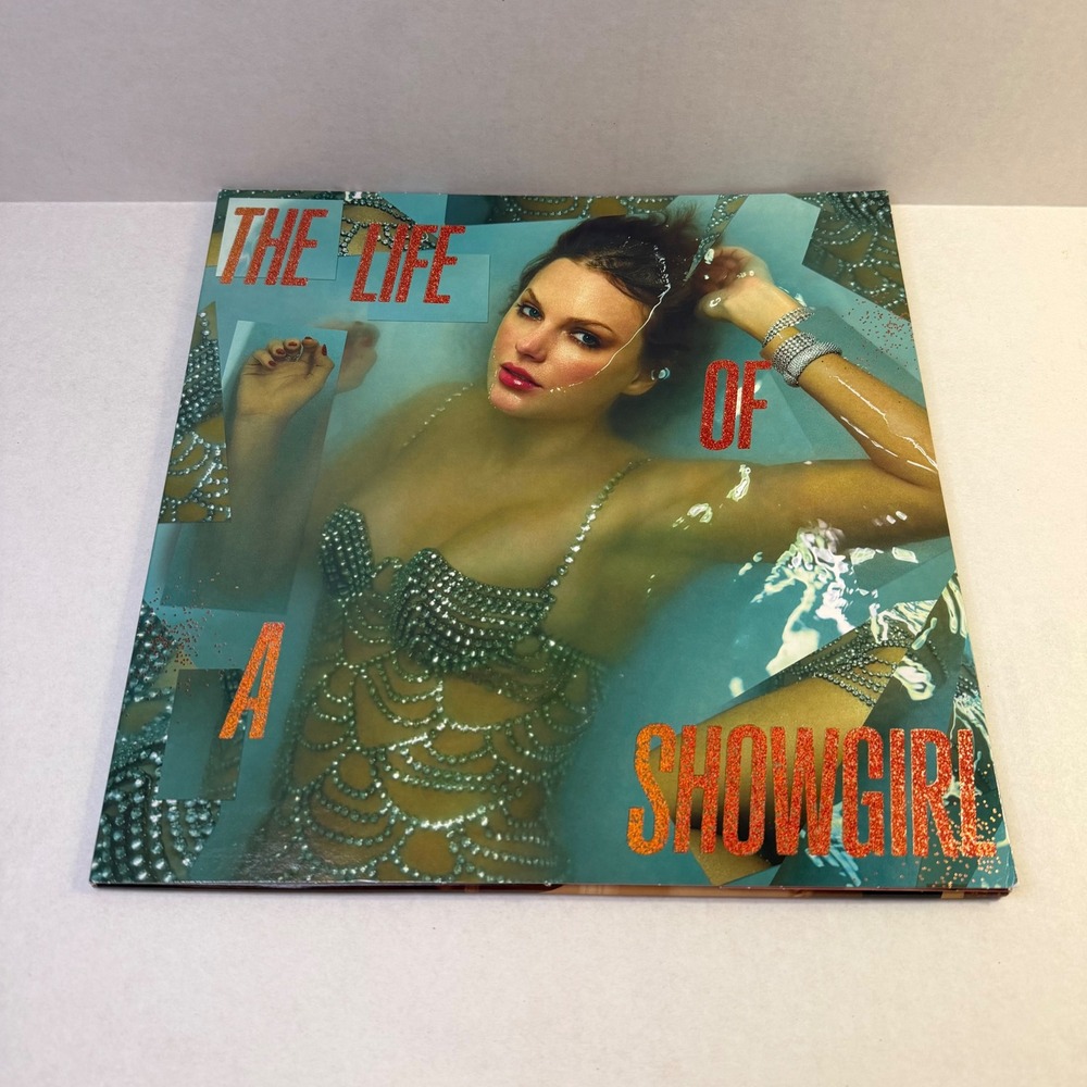 Taylor Swift The Life of a Showgirl LP Vinyl Orange Glitter Record